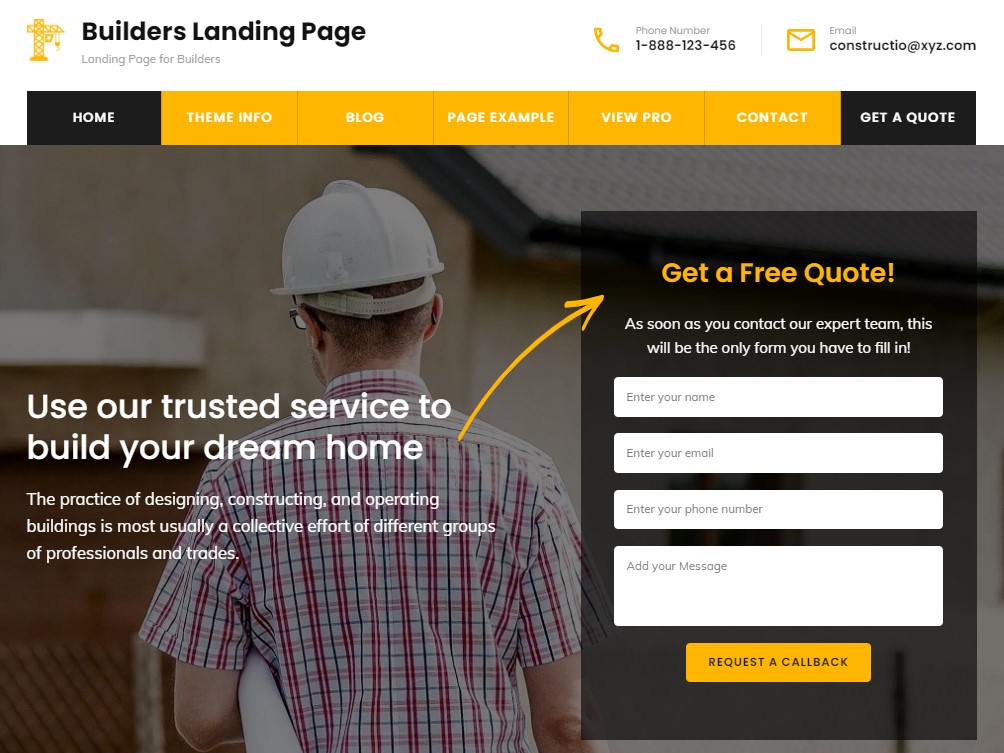 how to build a landing page form