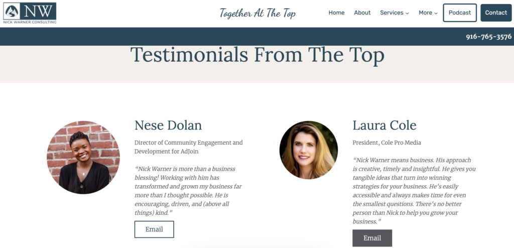 featured coaching testimonials